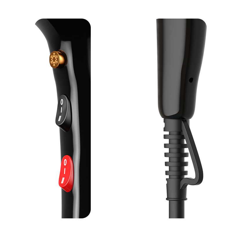 Эргономичная ручка Электрический сушилка для волос с шумоподавляющим дизайном и большим металлическим воздухозаборником