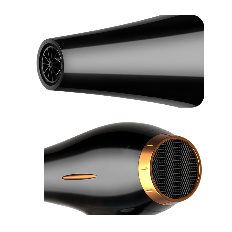 Эргономичная ручка Электрический сушилка для волос с шумоподавляющим дизайном и большим металлическим воздухозаборником