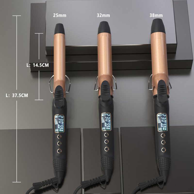60 Вт быстрый кривой светодиодный дисплей Multi Temp Gears Hair Curler для профессионального салона