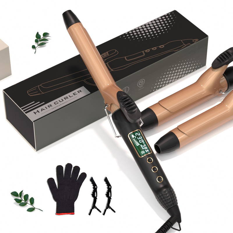 60 Вт быстрый кривой светодиодный дисплей Multi Temp Gears Hair Curler для профессионального салона