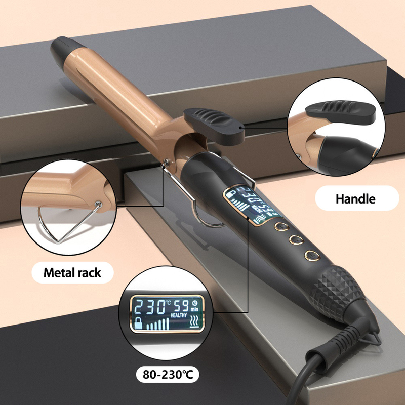 60 Вт быстрый кривой светодиодный дисплей Multi Temp Gears Hair Curler для профессионального салона